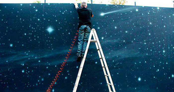 Gino Pellegrini dipinge il suo cielo