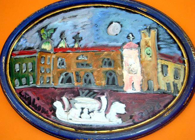 Stefano Caglioni- Paesaggio ovale.