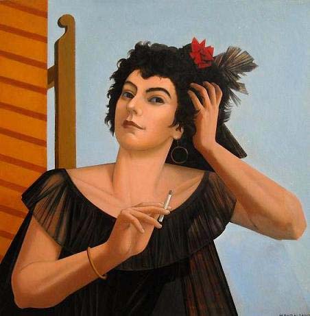 Sergio Albano: DOLORES, olio su tavola cm 50 x 50