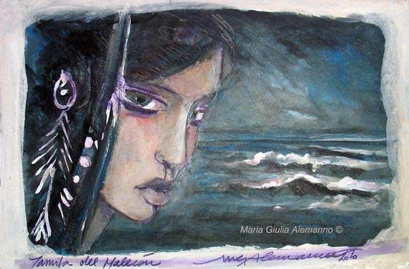 Maria Giulia Alemanno © YAMILA DEL MALECÓN, tecnica mista su cartone, 2009-10