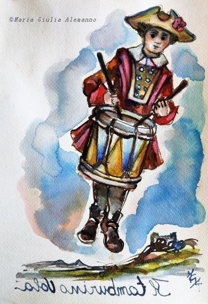 © Maria Giulia Alemanno_Il tamburino vola_inchiostro di china e acquerello su carta_ 30 x 21 cm_ 2022